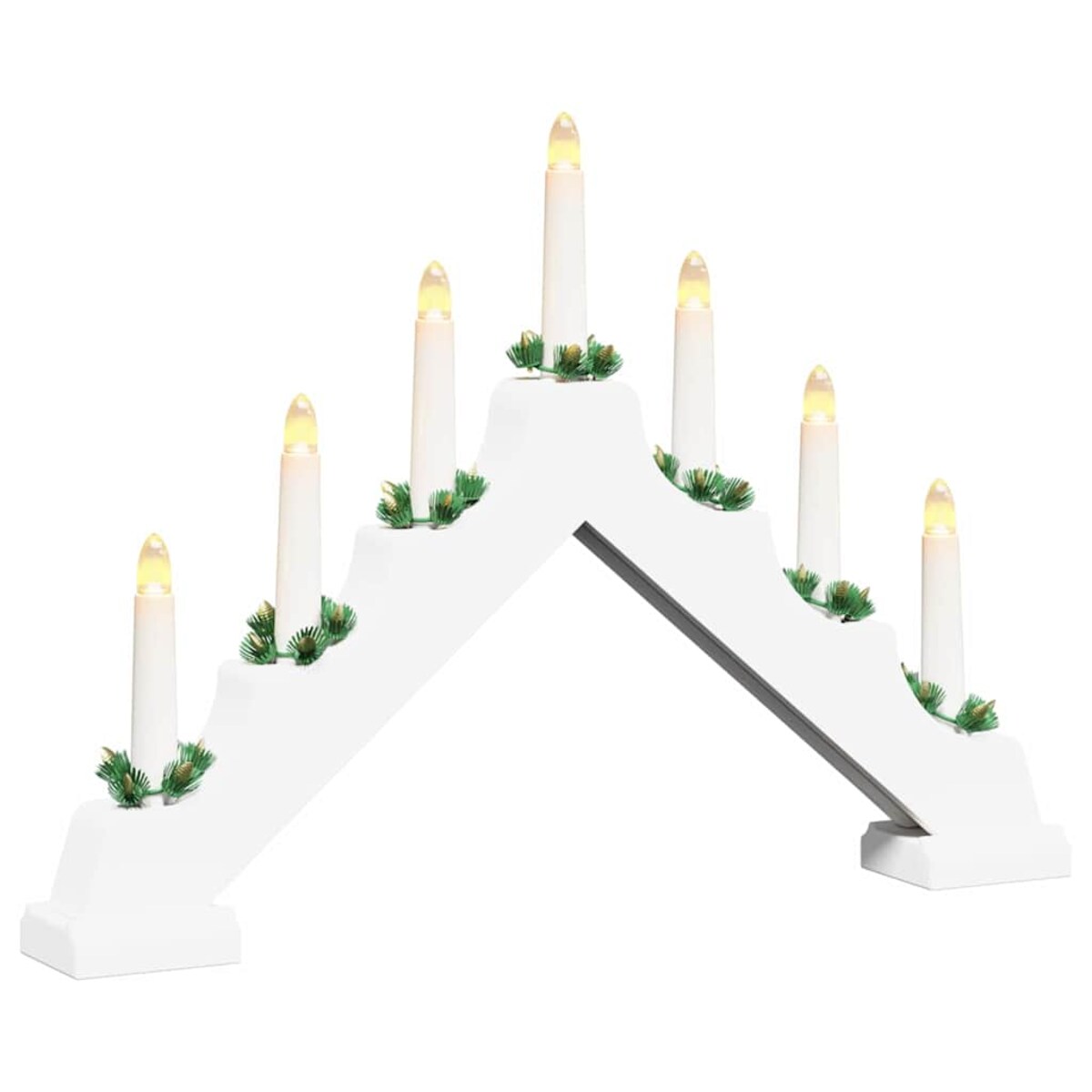 vidaXL Mostek ze świecami bożonarodzeniowymi 3 pcs Biały
