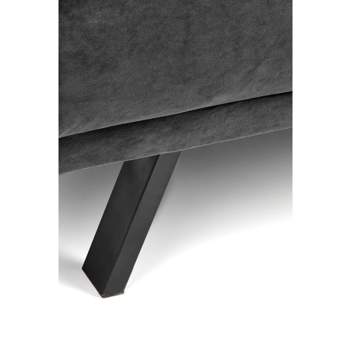 SOFA TAPICEROWANA Flow szara METALOWE NÓŻKI z przeszyciami