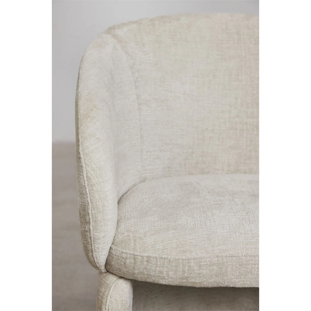 Krzesło do jadalni Vasilis Chenille z podłokietnikami