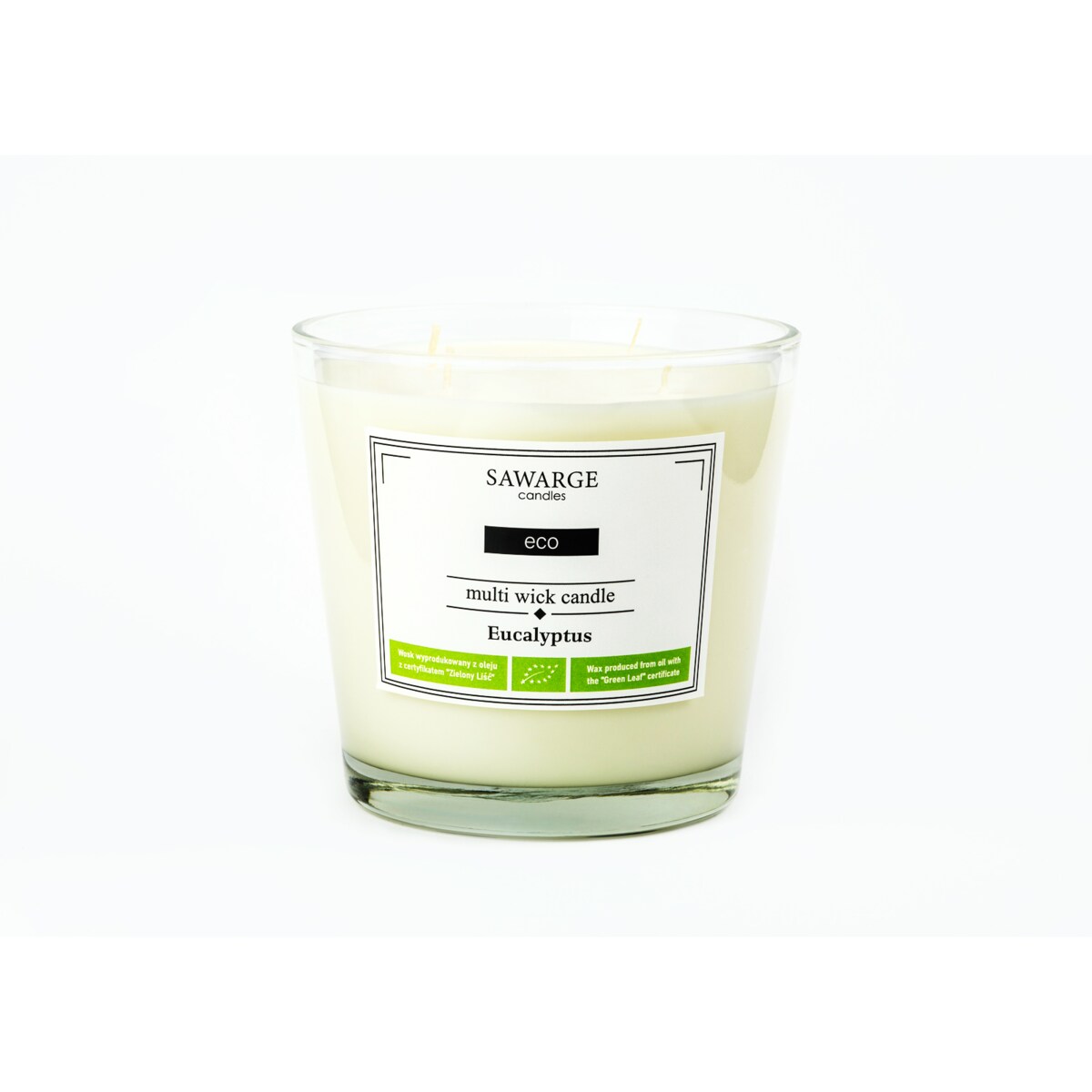 Ekologiczna Zapachowa Świeca Sojowa /70h/ Eucalyptus 800 g