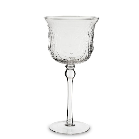 Świecznik szklany 30x14x14 cm CHIAMATA-3 na długiej nóżce