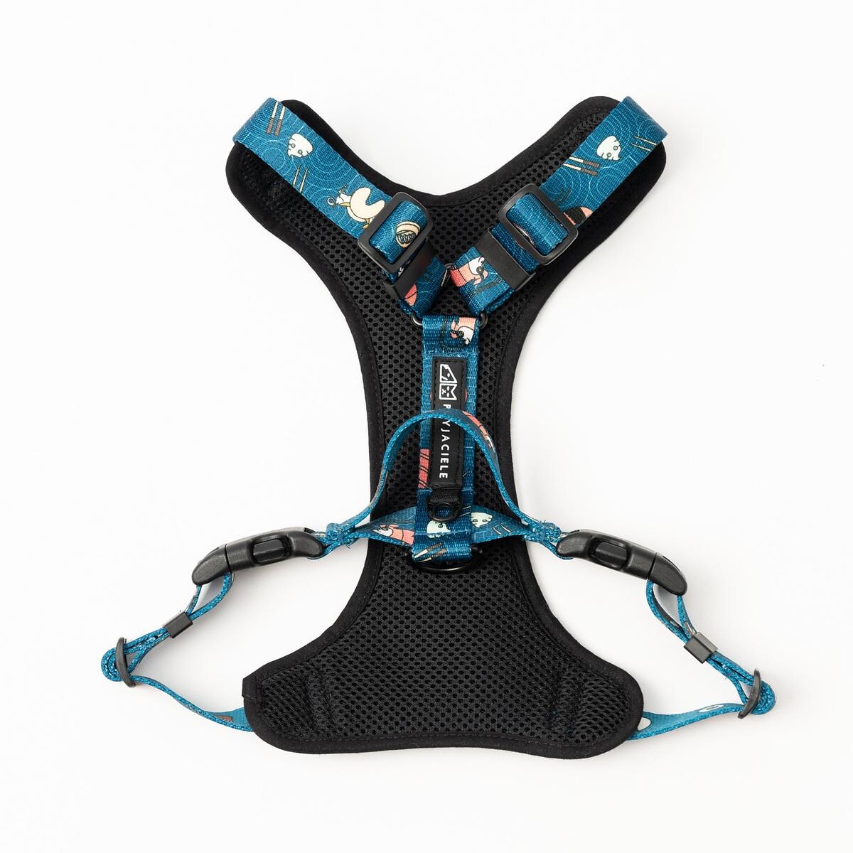 Szelki bezuciskowe dla psa lub kota "Psutomaki" - Szerokość taśmy: 38mm, Rozmiar: M