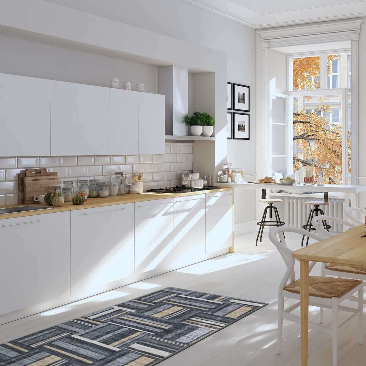 Chodnik Antypoślizgowy Vita 80x250 cm Plecionka Wielokolorowy