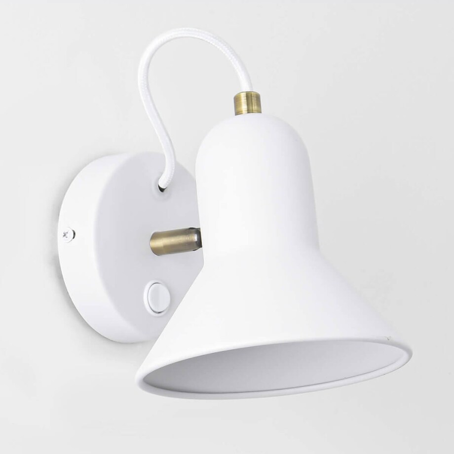 Kinkiet LAMPA ścienna ASTAMA LP-1122/1W WH Light Prestige industrialna OPRAWA metalowa regulowana biała