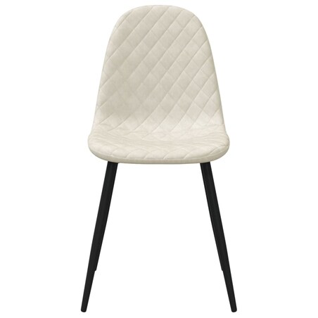 vidaXL Krzesła stołowe, 4 szt., kremowe, obite aksamitem