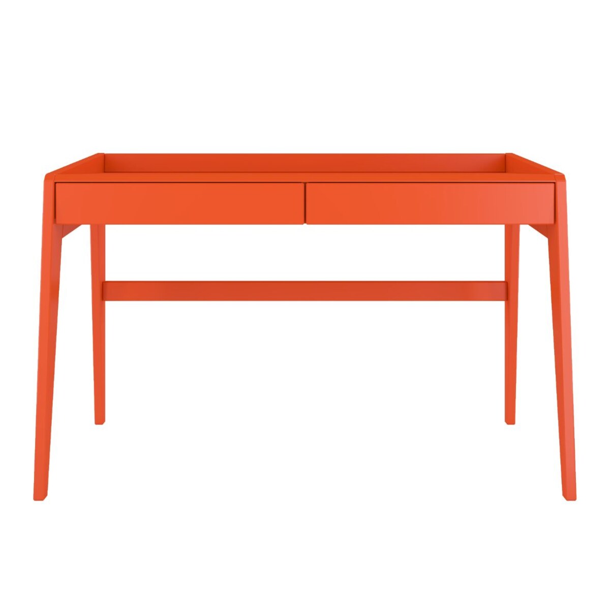 Drewniane bukowe biurko / toaletka z szufladami Visby LISA / kolor marsala