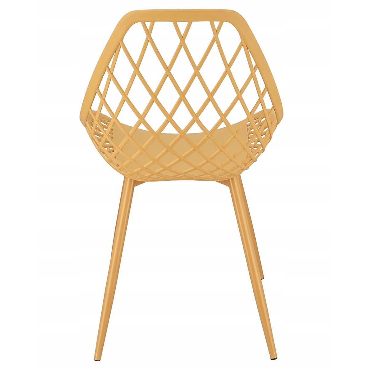 Krzesło ogrodowe plastikowe ARANDA musztardowe