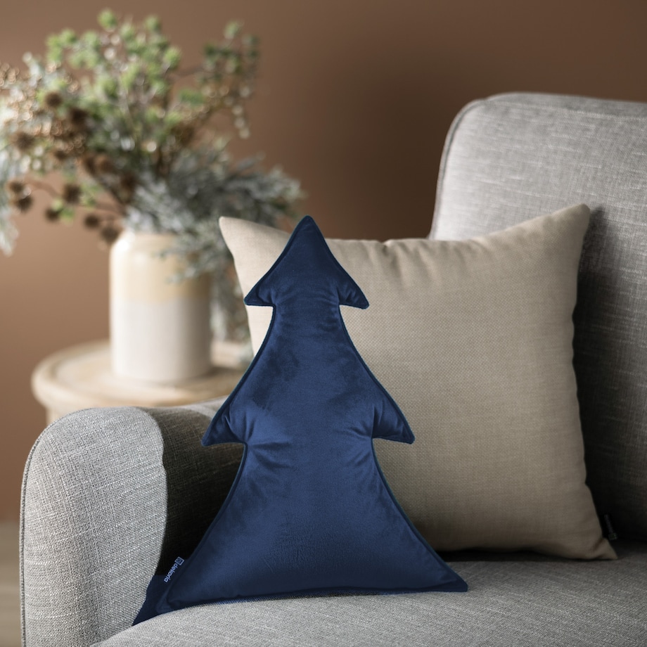 Poduszka Choinka 38x40cm, granat, 38x40x8cm, Christmas