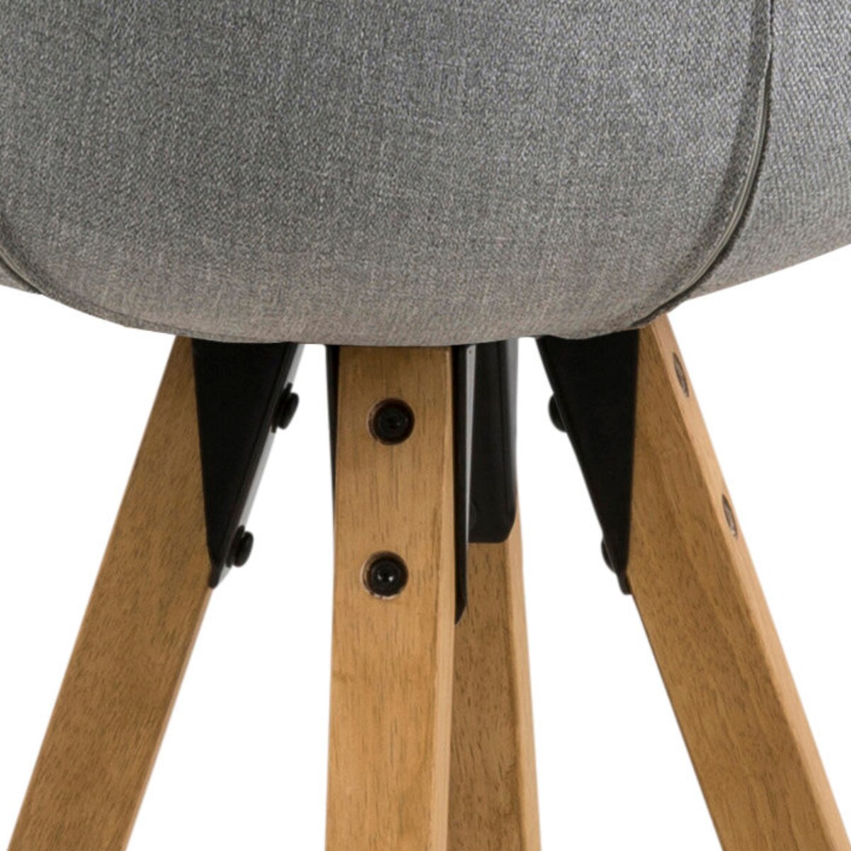 Stołek barowy Dima Melange grey/wood z drewnianymi nogami