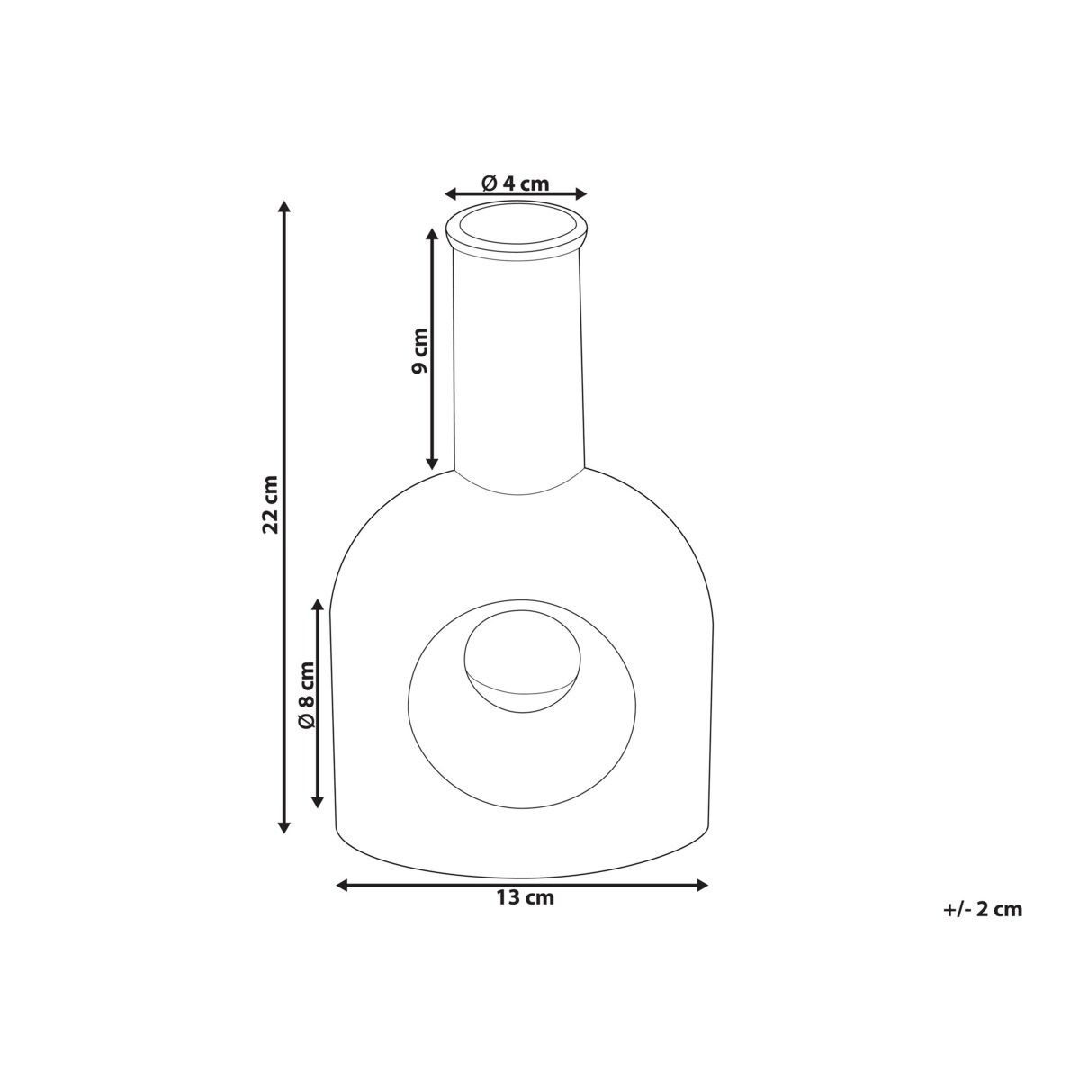 Wazon na kwiaty ceramiczny biały THEBES