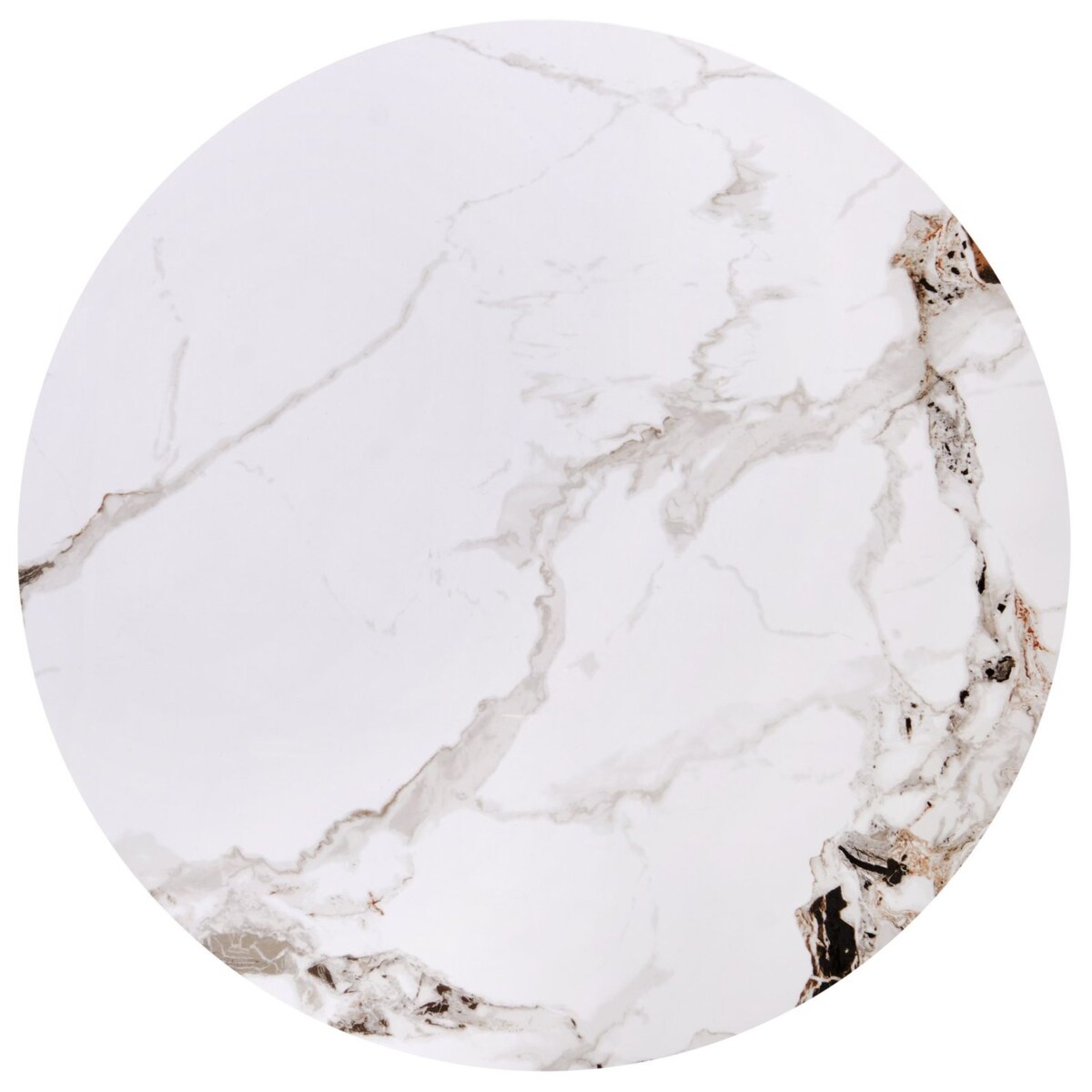 Zestaw czarnych stolików kawowych Premium Italiano z blatem marmurkowym