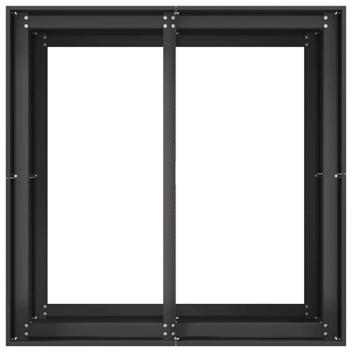 vidaXL Doniczka Czarna 80x80x80 cm Stalowa