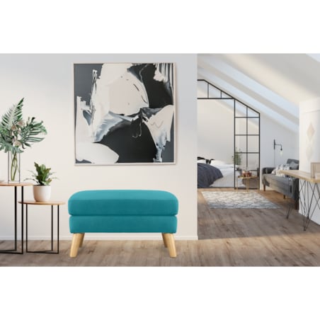 KONSIMO TAGIO Turkusowa pufa skandynawska