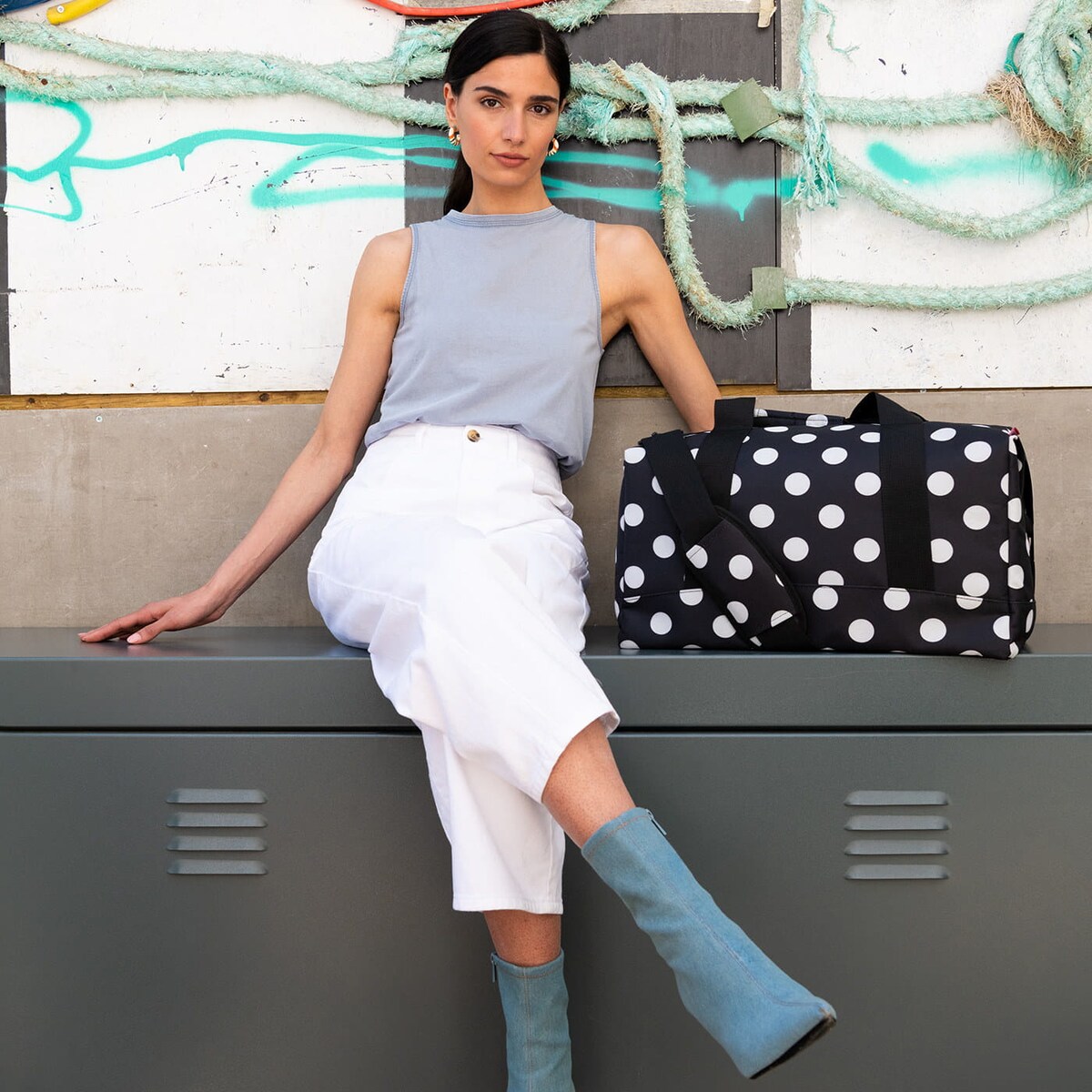 Torba ALLROUNDER M, dots white