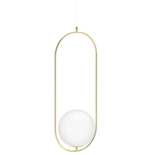 Wisząca lampa Coco AZ4981 szklana ball kula zwis złota