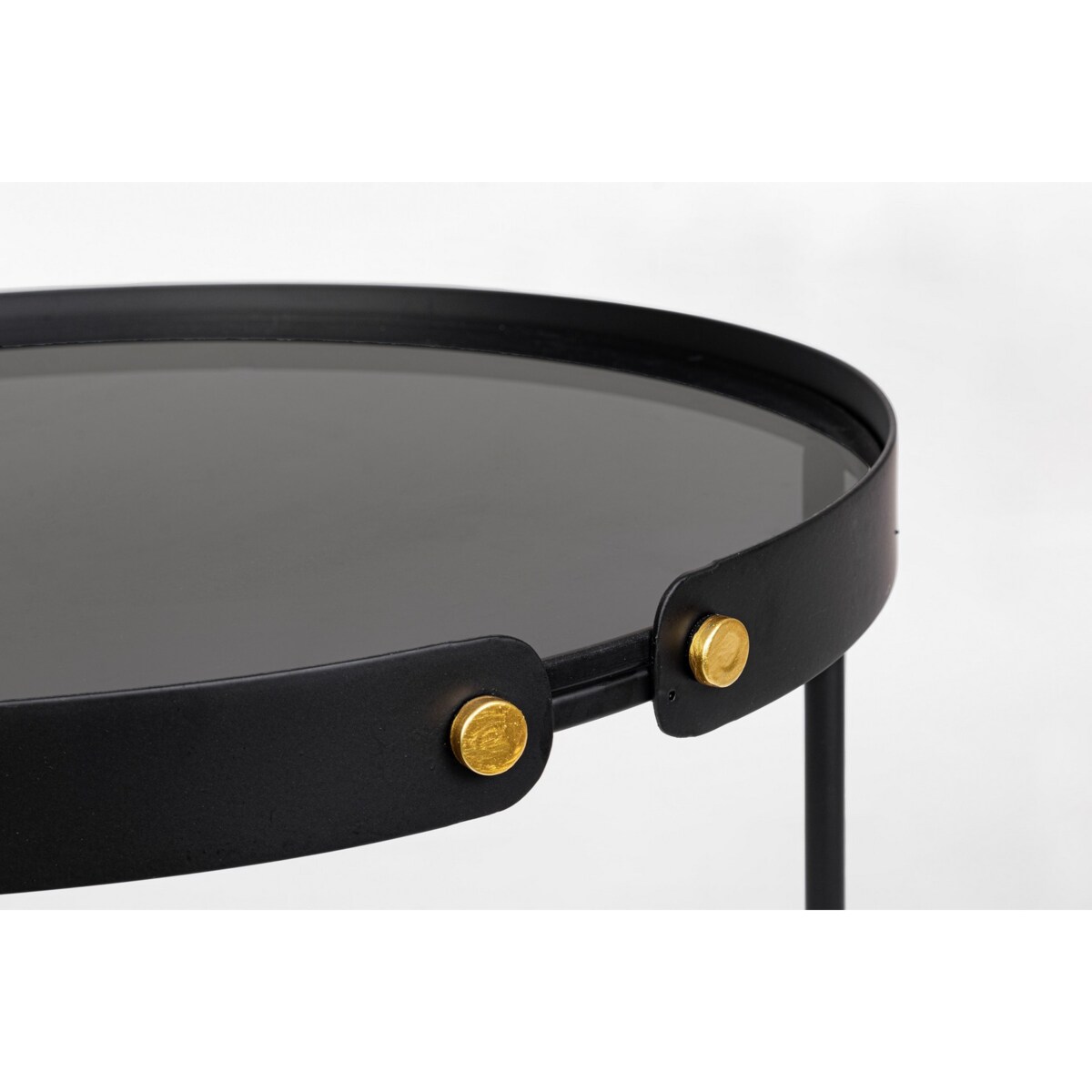 BIZZOTTO zestaw stolików kawowych ZEINA ROUND 92 czarny