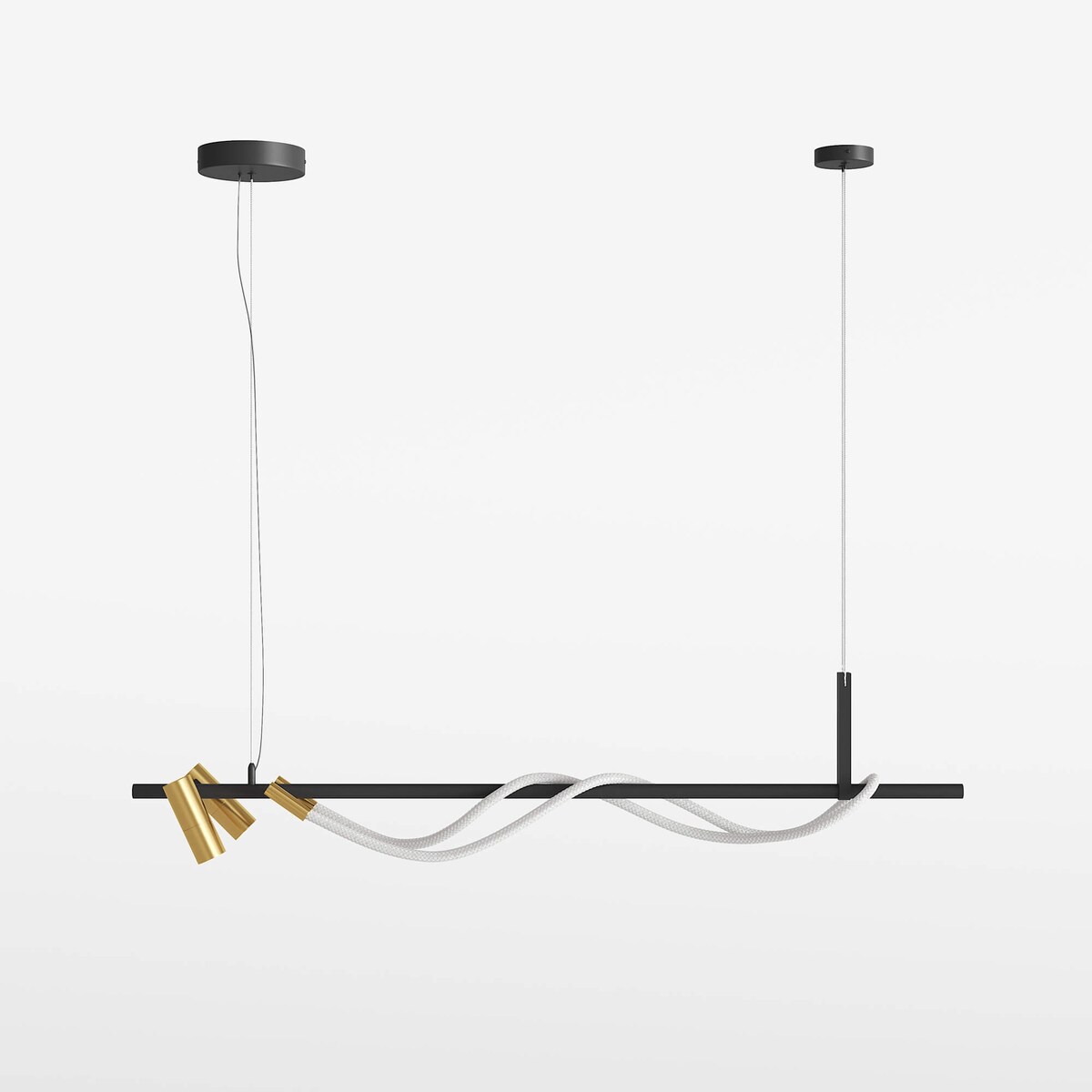 Wisząca lampa sznur Rosa MOD166PL-L30GB3K LED 42W czarna