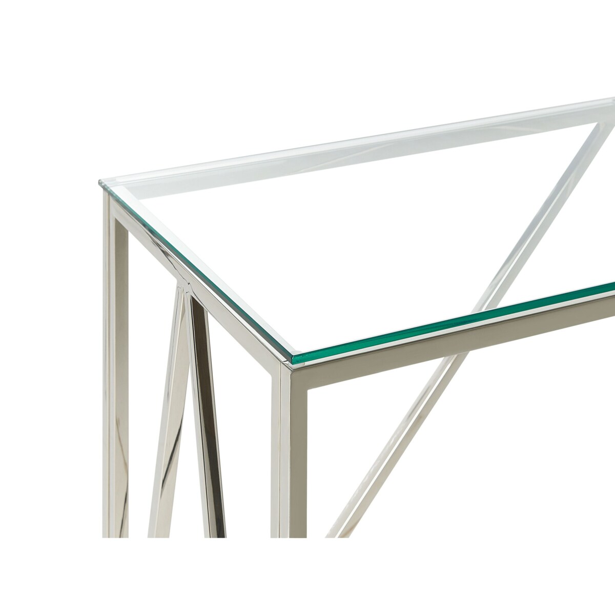 Konsola szklana srebrna WESO