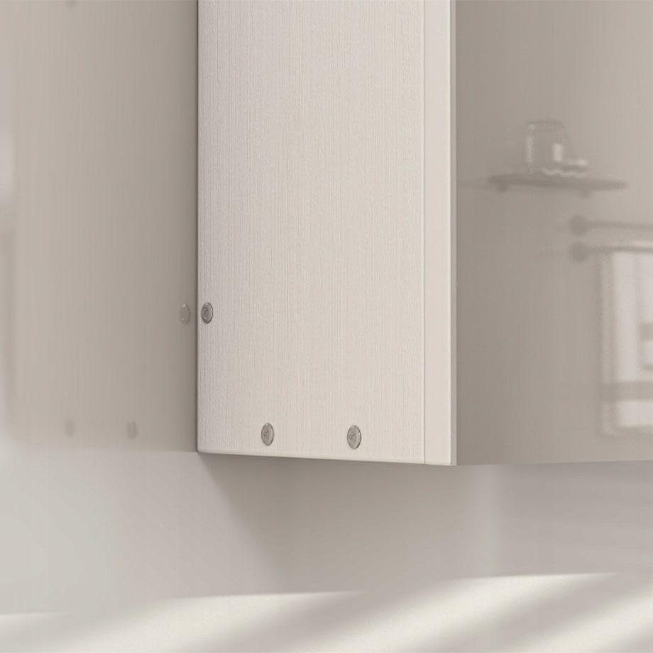 Szafka łazienkowa wisząca biała 2-drzwiowa nowoczesna ścienna 3 półki 80 cm