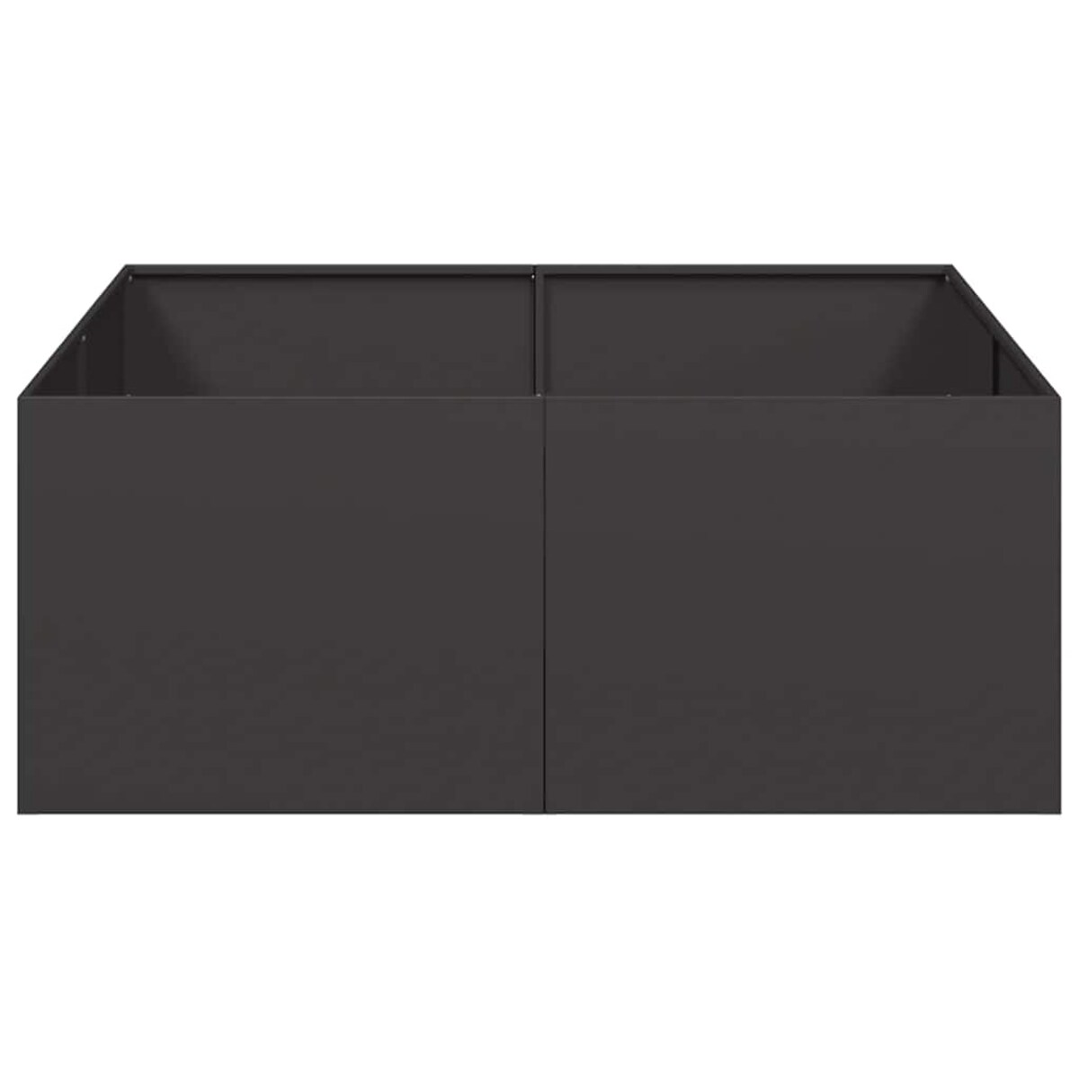 vidaXL Doniczka Czarna 100x100x40 cm Stalowa