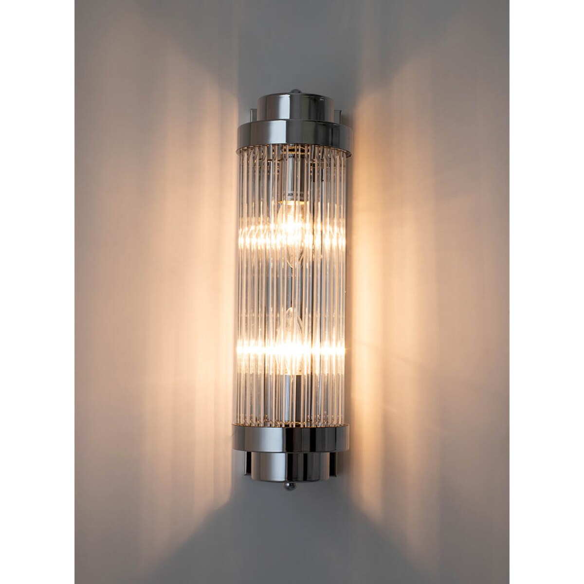 Kinkiet ścienny do salonu Column MSE010100360 Moosee szkło chrom