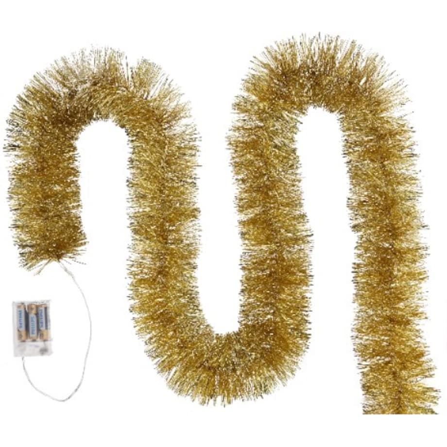 Łańcuch Led Choinkowy Złoty Na Baterie Świąteczny Na Choinkę 6 Metrów