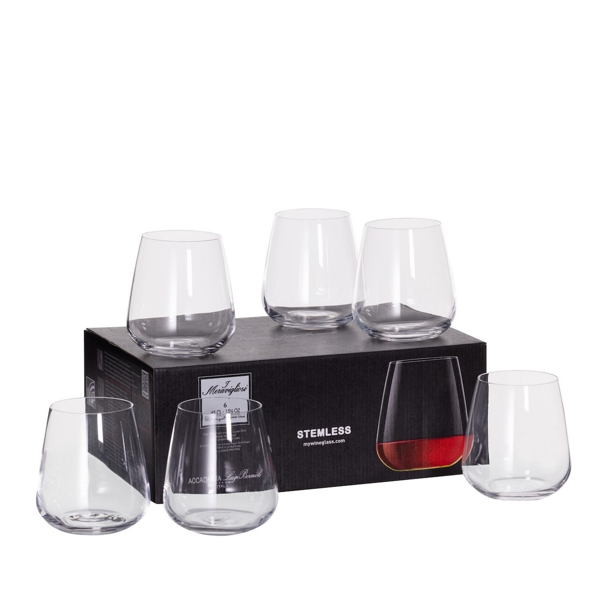 Szklanki do wina Pieno 6szt. 450ml, 6,6 x 9,2 x 9,9 cm