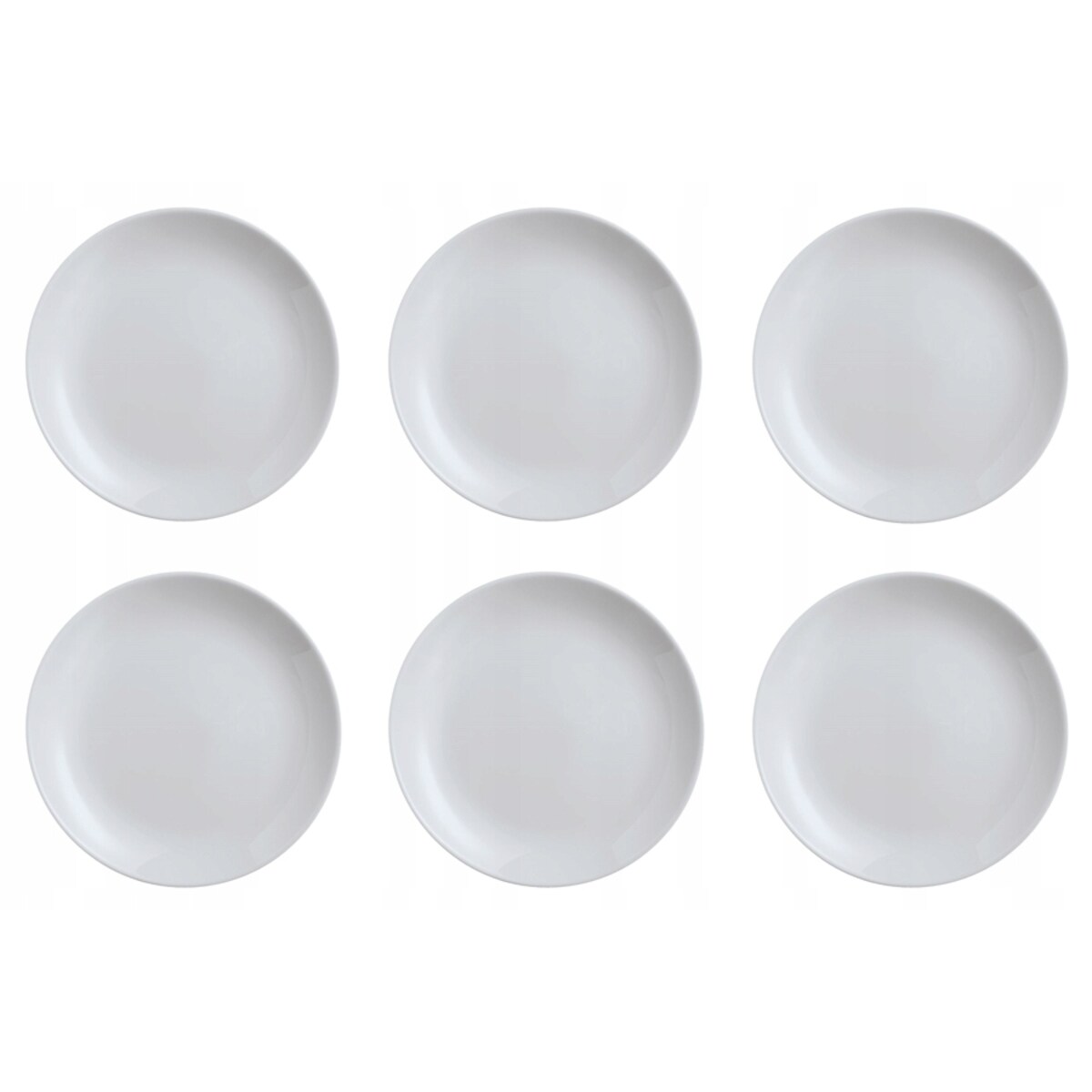 TALERZE DESEROWY diwali 6x 19 cm LUMINARC szare NA CIASTO DESERY święta