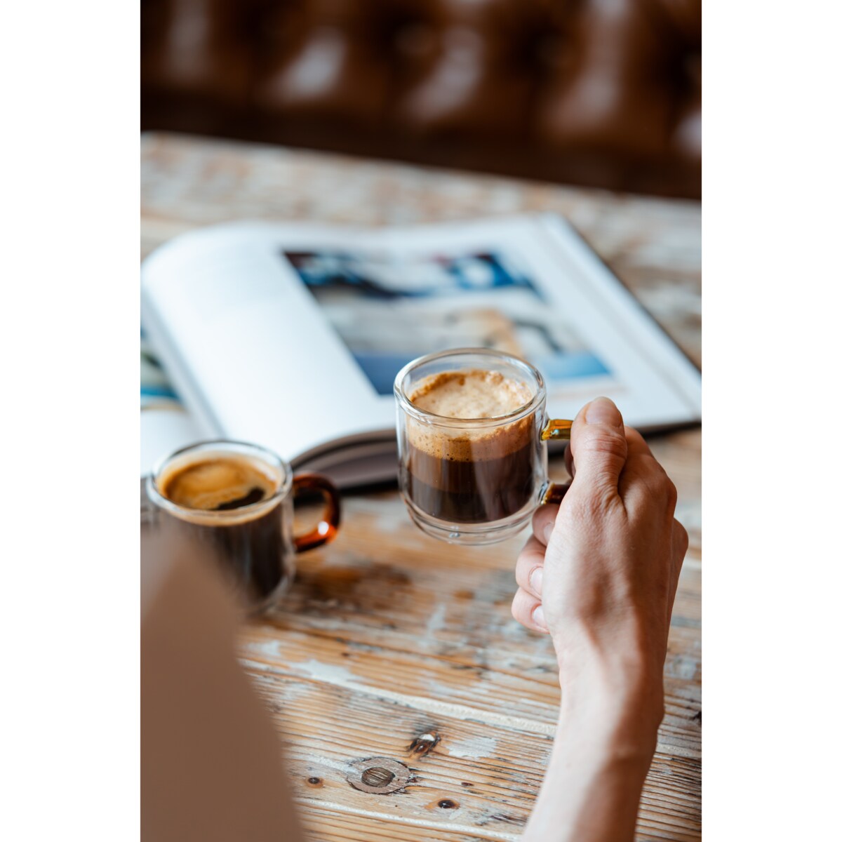 Komplet 2 szklanek z podwójną ścianką do espresso Amber 80 ml 8579