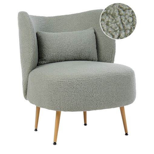 Fotel OTSBY II Z poduszką Boucle Zielony