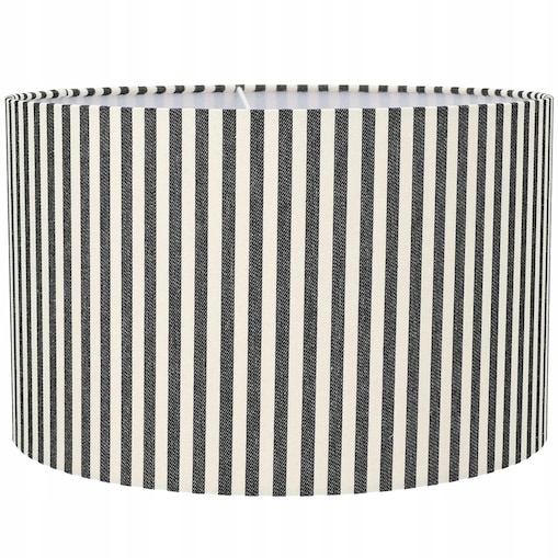 ABAŻUR NA ŻARÓWKĘ KLOSZ W PASKI DUŻY 40cm DO LAMPY STOJĄCEJ WISZĄCEJ WALEC