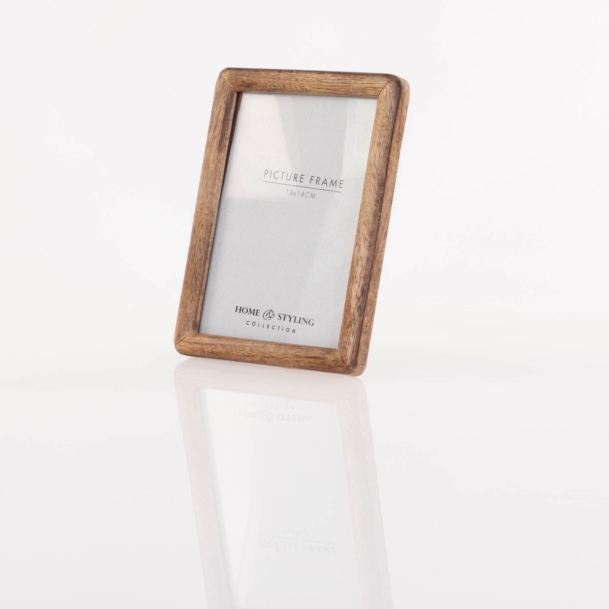 Drewniana ramka na zdjęcie, stojąca, z drewna mango, 13 x 18 cm