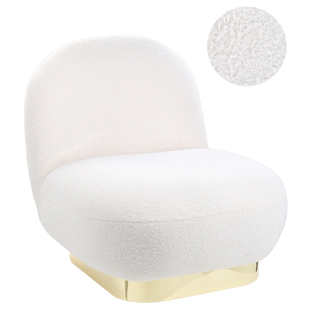 Fotel LOVIISA Boucle Biały
