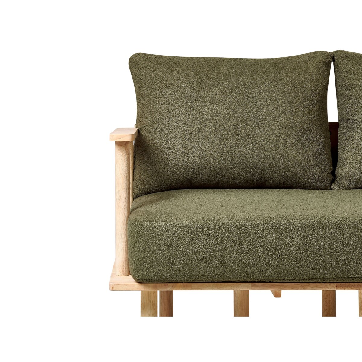 Sofa 2-osobowa boucle ciemnozielone ASKER