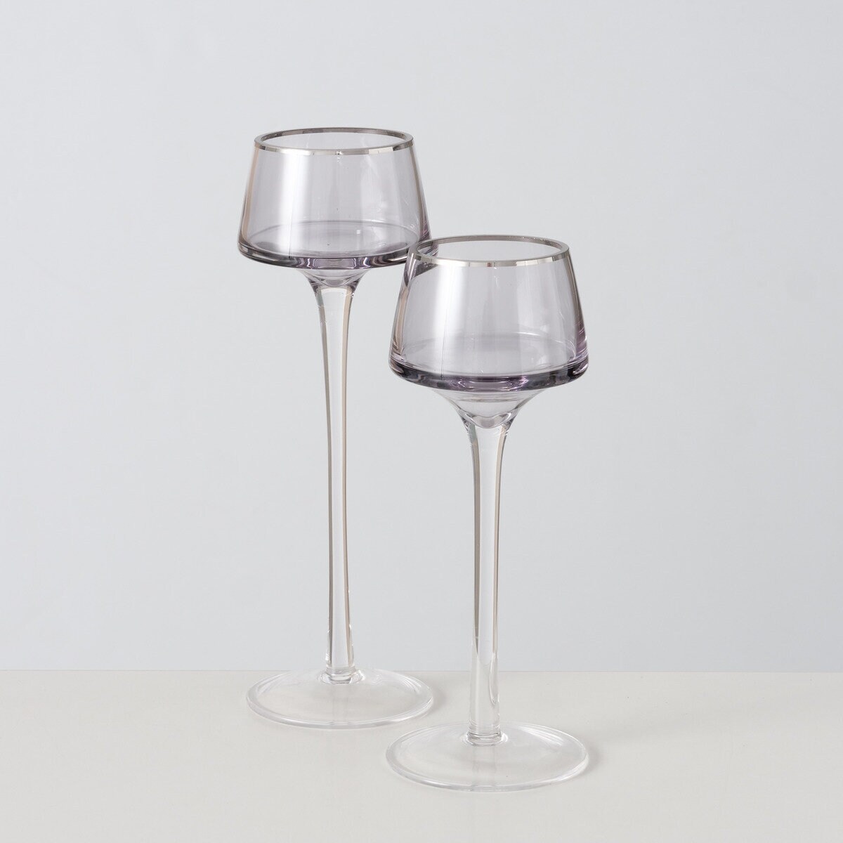 Świeczniki szklane SMOLA, 2 szt. 2023 cm