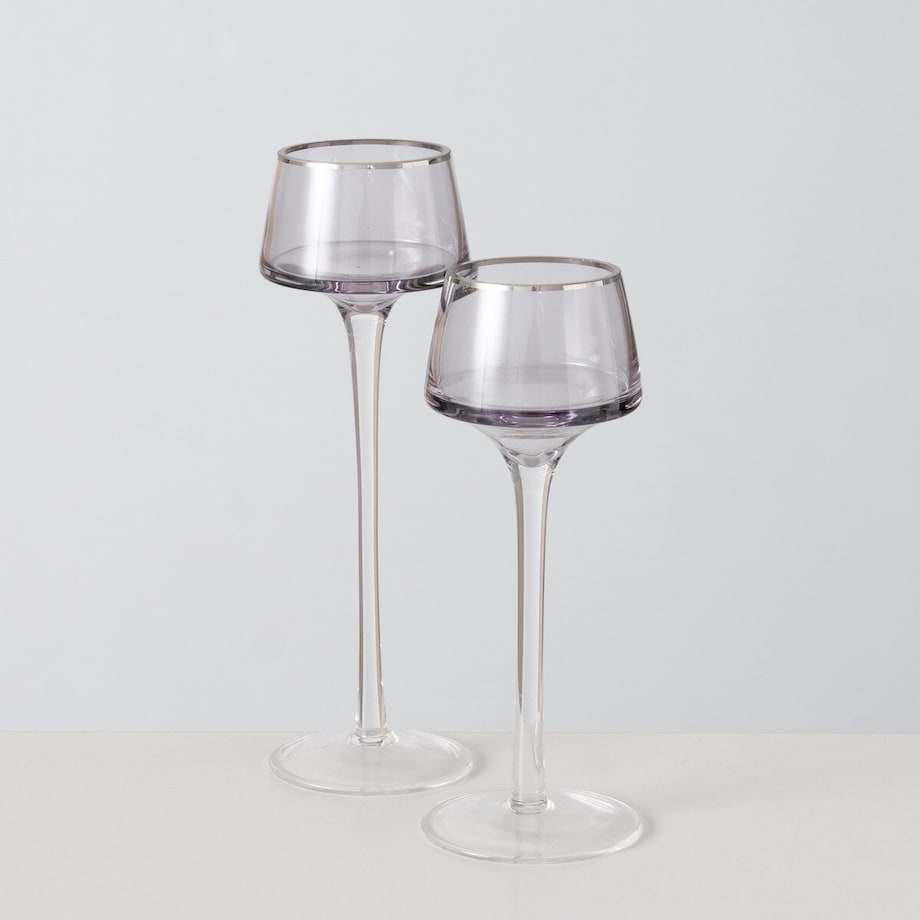 Świeczniki szklane SMOLA, 2 szt. 2023 cm