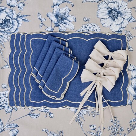 Obrus Blossom Blue - 130 cm x 200 cm