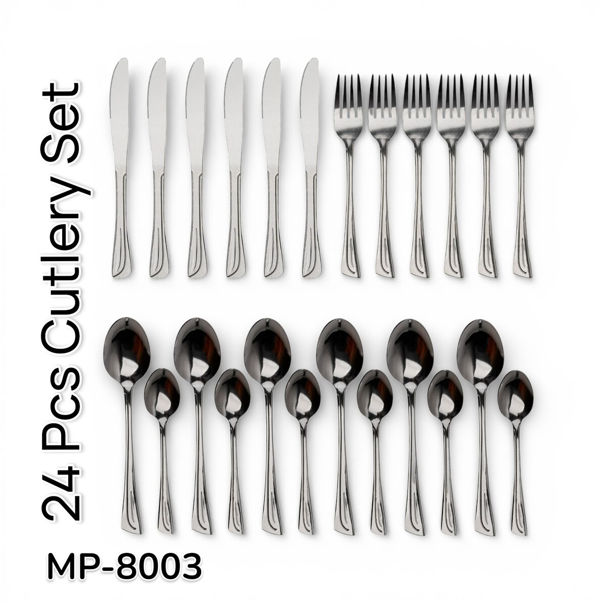 Zestaw sztućców 24 ELE na 6 osób sztućce komplet MASTERPAN MP-8003
