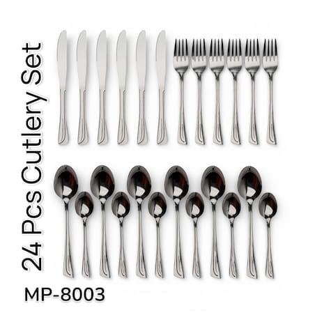 Zestaw sztućców 24 ELE na 6 osób sztućce komplet MASTERPAN MP-8003