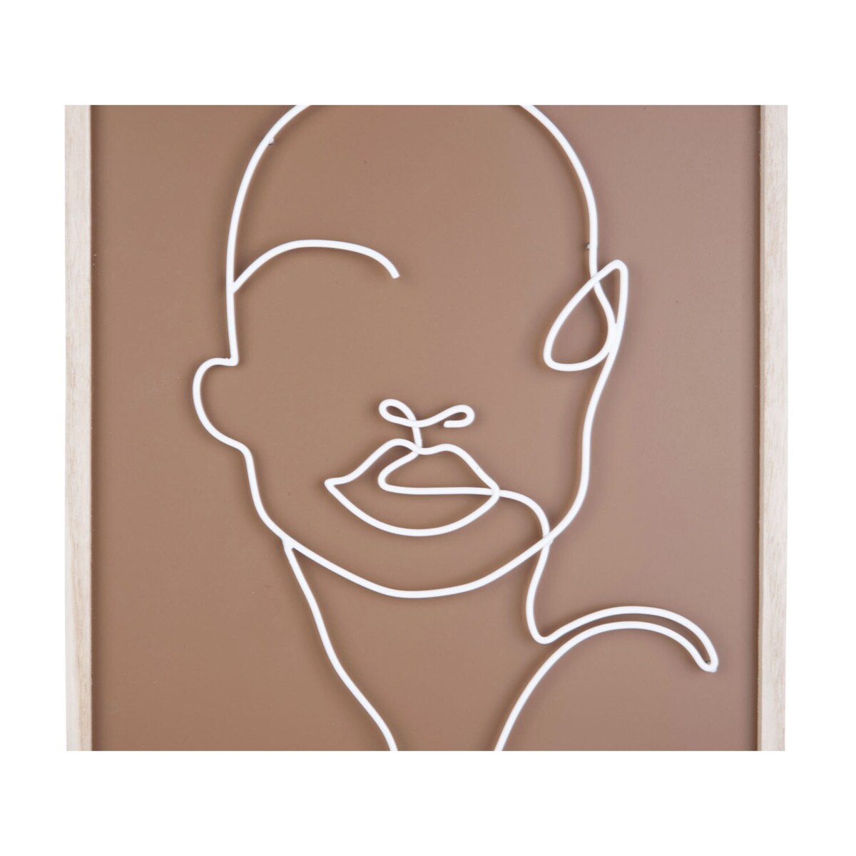 Dekoracja ścienna z metalowym motywem twarzy, ART LINE