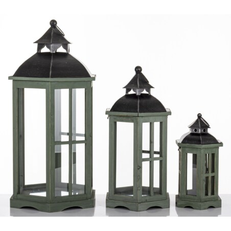 Lampiony dekoracyjne 3 szt. 82/61/43x37/28/20x33/25/18 cm PILAN-2