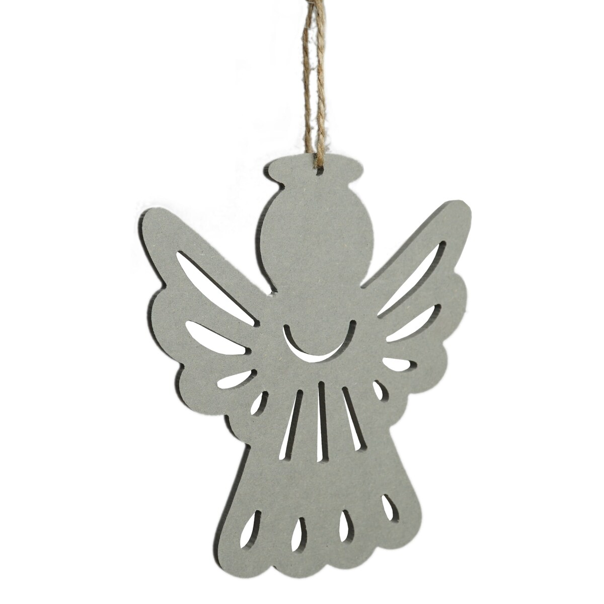 Drewniane dekoracje świąteczne Anioły szare 3szt.