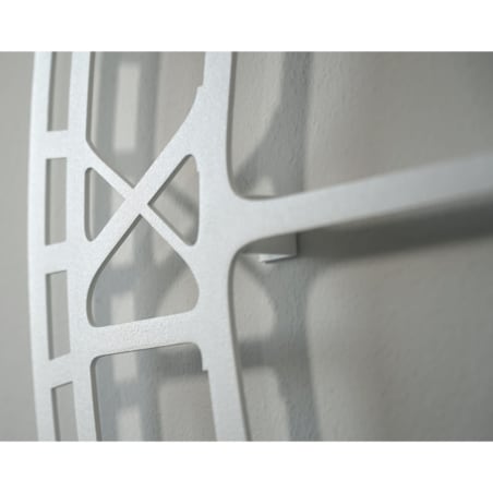 Duży metalowy zegar ścienny biały 80cm