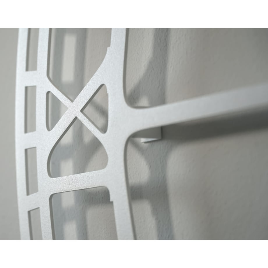 Duży metalowy zegar ścienny biały 80cm