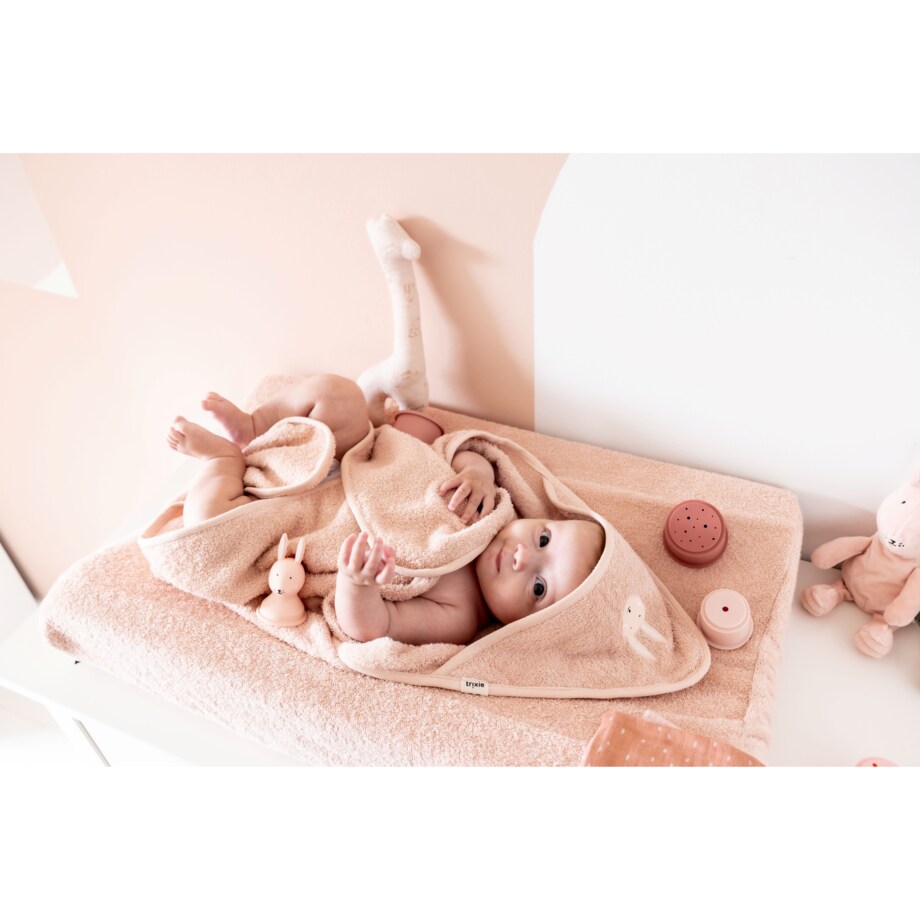 Ręcznik kąpielowy z kapturem 75x75cm - Aura Królik Trixie Baby