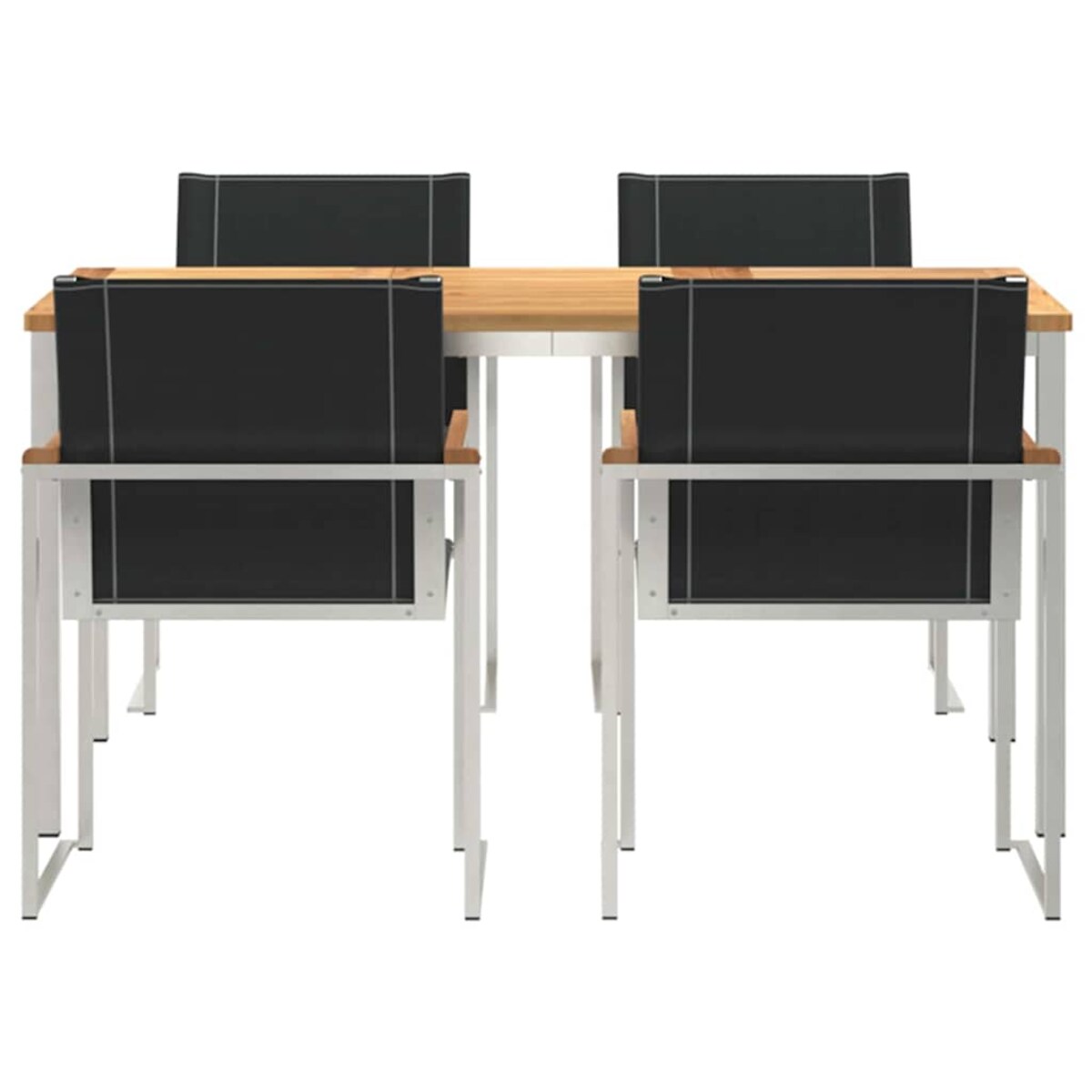 vidaXL Zestawdojedzeniawogrodzie 5 pcs DrewnoTekowe