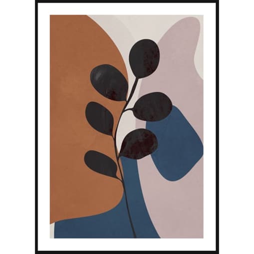 Poster Story, Plakat, Obraz - Delikatna Gałązka i Kształty No1, wymiary 30 x 42 cm