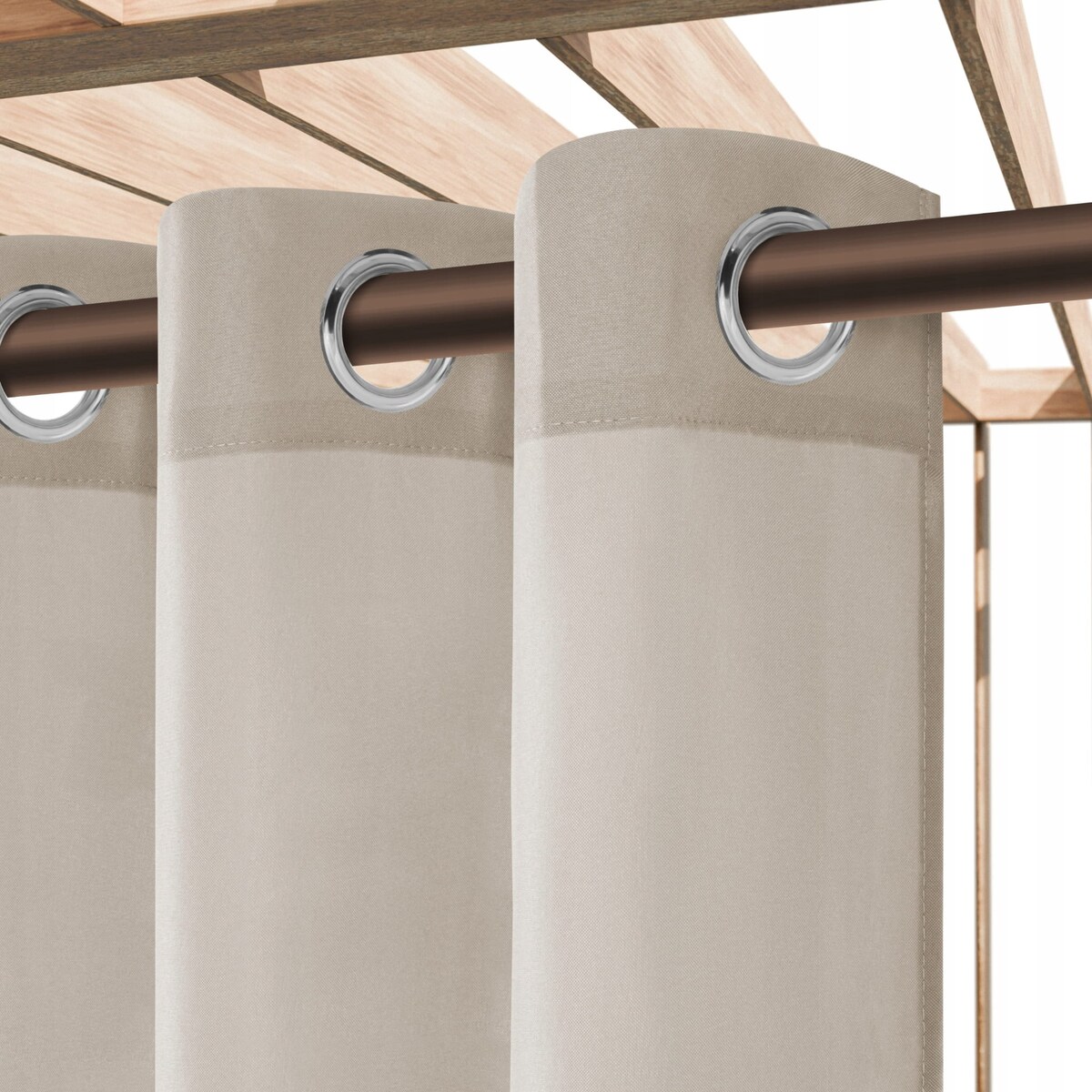 Zasłona Ogrodowa na Kółkach Przelotkach Gotowa Tarasowa Wodoodporna 140 x 250