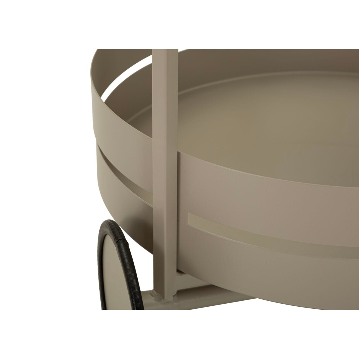 Wózek barowy Saturn Bar, 40 x 49,5 x 61 cm, barek na kółkach, szarobeżowy, metal, styl nowoczesny, Mauro Ferretti