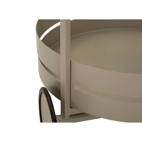 Wózek barowy Saturn Bar, 40 x 49,5 x 61 cm, barek na kółkach, szarobeżowy, metal, styl nowoczesny, Mauro Ferretti